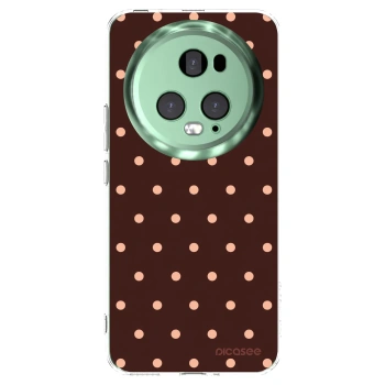 Picasee Honor Magic5 Pro Hülle - Transparentes Silikon - Peach Dots & Chocolate