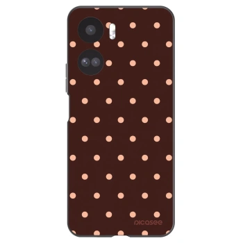 Picasee Honor 90 Lite 5G Hülle - Schwarzes Silikon - Peach Dots & Chocolate