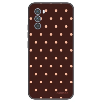 Hülle für Motorola Moto G62 - Peach Dots & Chocolate