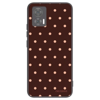 Hülle für Motorola Edge 30 Neo - Peach Dots & Chocolate