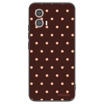 Hülle für Motorola Moto G53 5G - Peach Dots & Chocolate