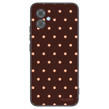 Hülle für Motorola Moto G14 - Peach Dots & Chocolate