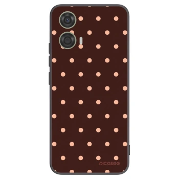 Hülle für Motorola Moto G24 - Peach Dots & Chocolate