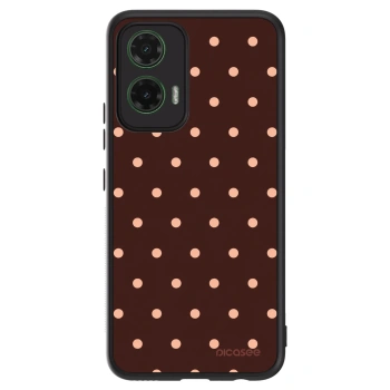 Hülle für Motorola Moto G35 5G - Peach Dots & Chocolate