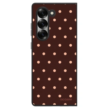 Hülle für Samsung Galaxy Z Fold6 5G - Peach Dots & Chocolate