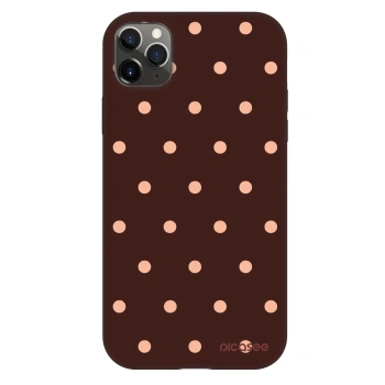 Hülle für Apple iPhone 11 Pro Max - Peach Dots & Chocolate