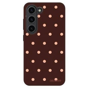 Hülle für Samsung Galaxy S23 5G - Peach Dots & Chocolate