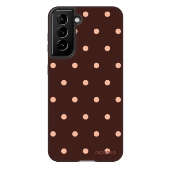 Hülle für Samsung Galaxy S22 5G - Peach Dots & Chocolate