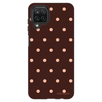 Hülle für Samsung Galaxy A12 A125F - Peach Dots & Chocolate