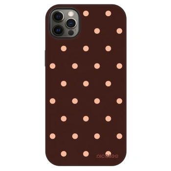 Hülle für Apple iPhone 12 Pro Max - Peach Dots & Chocolate