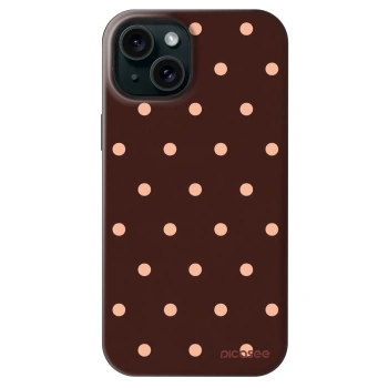 Hülle für Apple iPhone 13 - Peach Dots & Chocolate