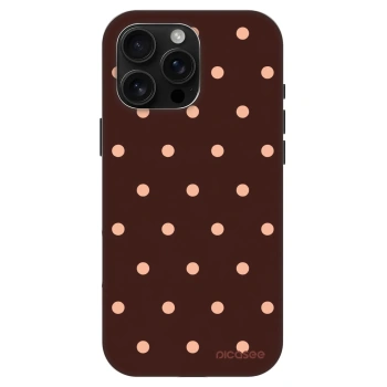 Hülle für Apple iPhone 16 Pro Max - Peach Dots & Chocolate