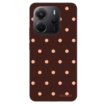 Hülle für Xiaomi Redmi Note 14 4G - Peach Dots & Chocolate
