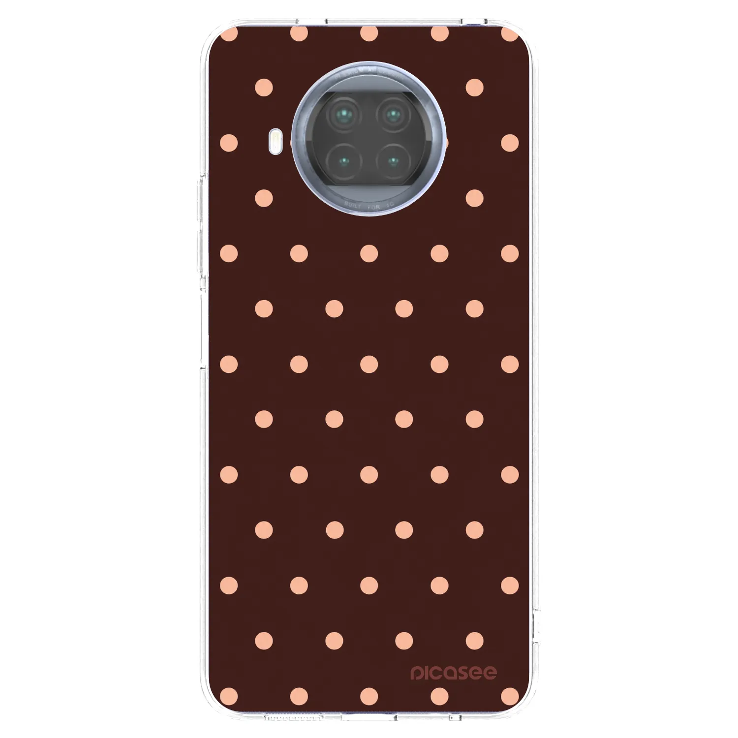 Picasee Xiaomi Mi 10T Lite Hülle - Transparentes Silikon - Peach Dots & Chocolate