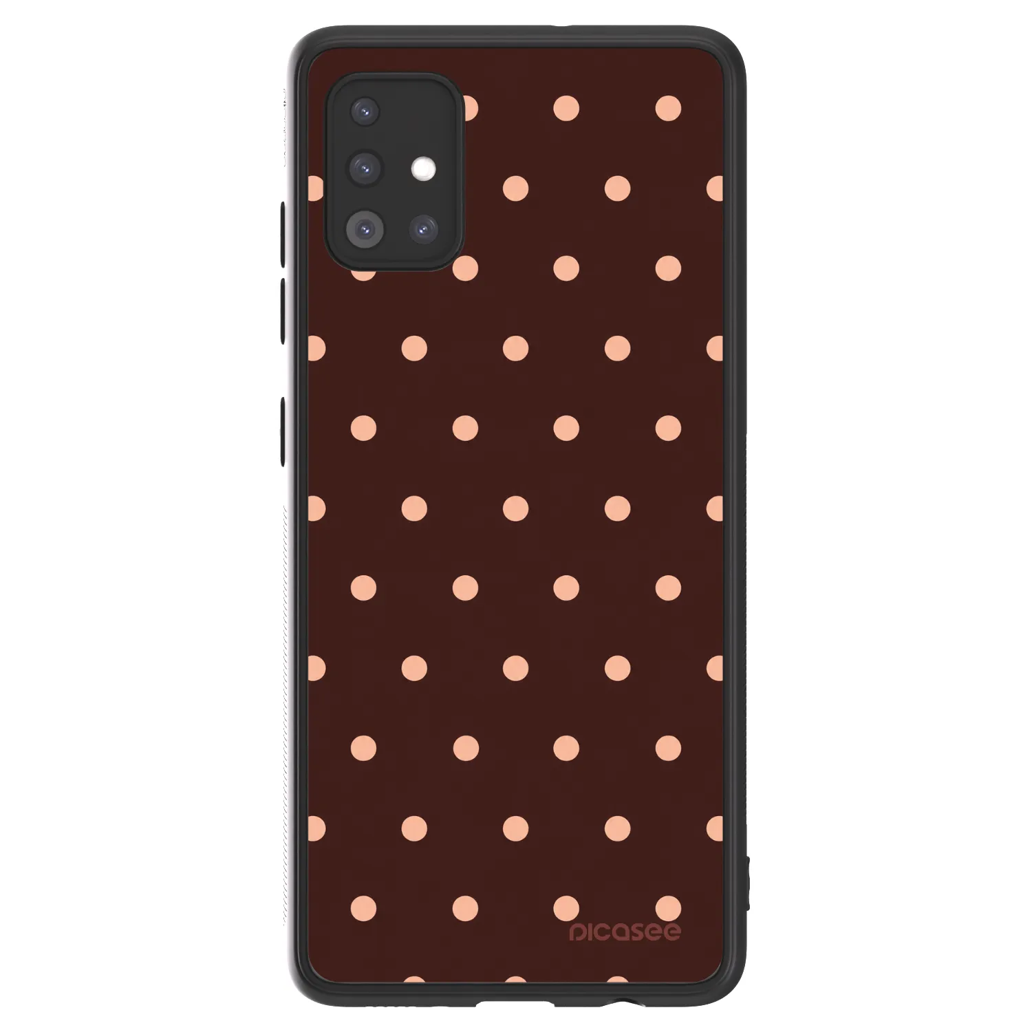 Picasee ULTIMATE CASE für Samsung Galaxy A51 A515F - Peach Dots & Chocolate