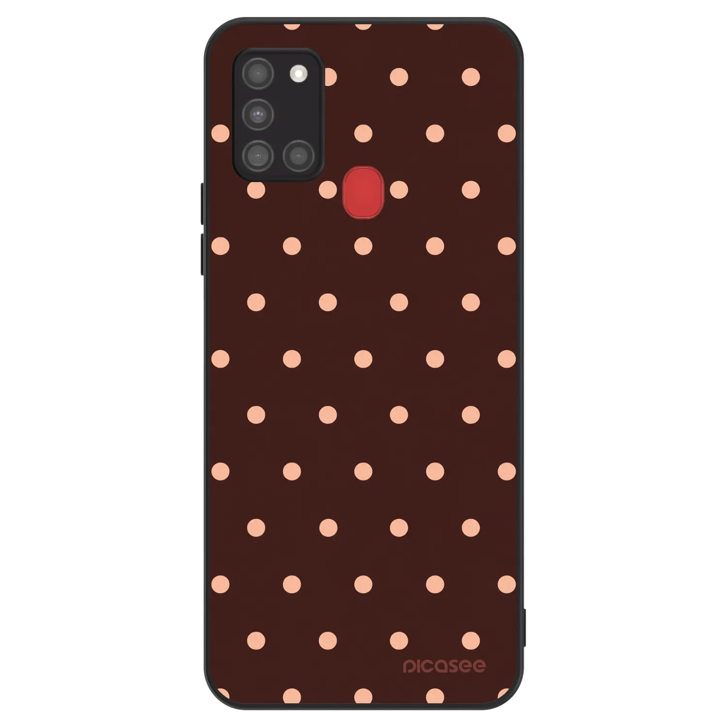 Picasee ULTIMATE CASE für Samsung Galaxy A21s - Peach Dots & Chocolate