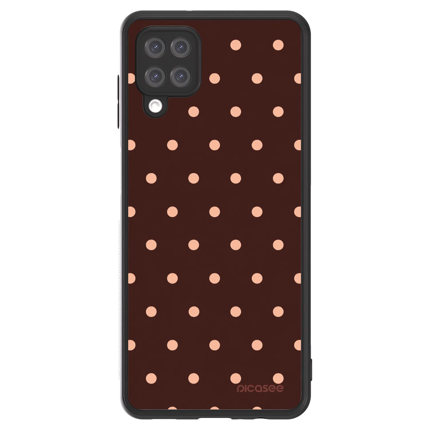 Picasee ULTIMATE CASE für Samsung Galaxy A12 A125F - Peach Dots & Chocolate
