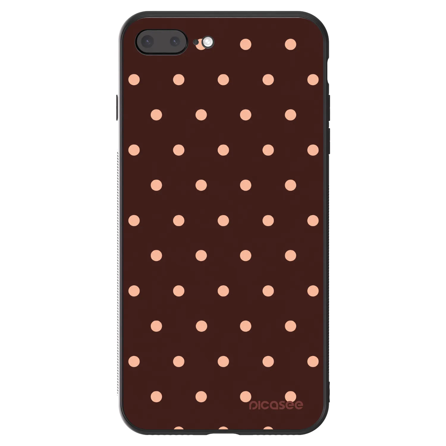 Picasee ULTIMATE CASE für Apple iPhone 7 Plus - Peach Dots & Chocolate