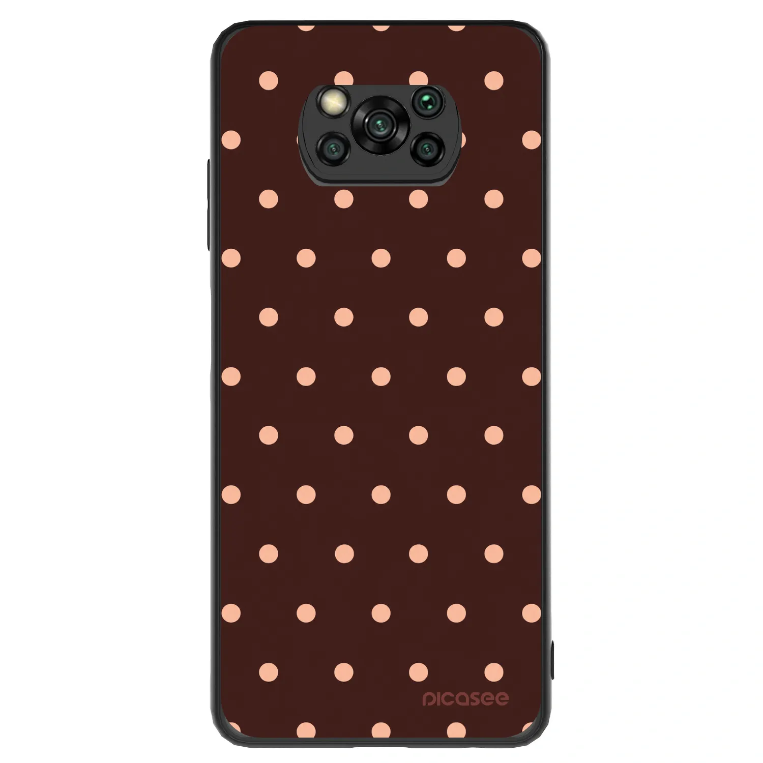 Picasee ULTIMATE CASE für Xiaomi Poco X3 - Peach Dots & Chocolate