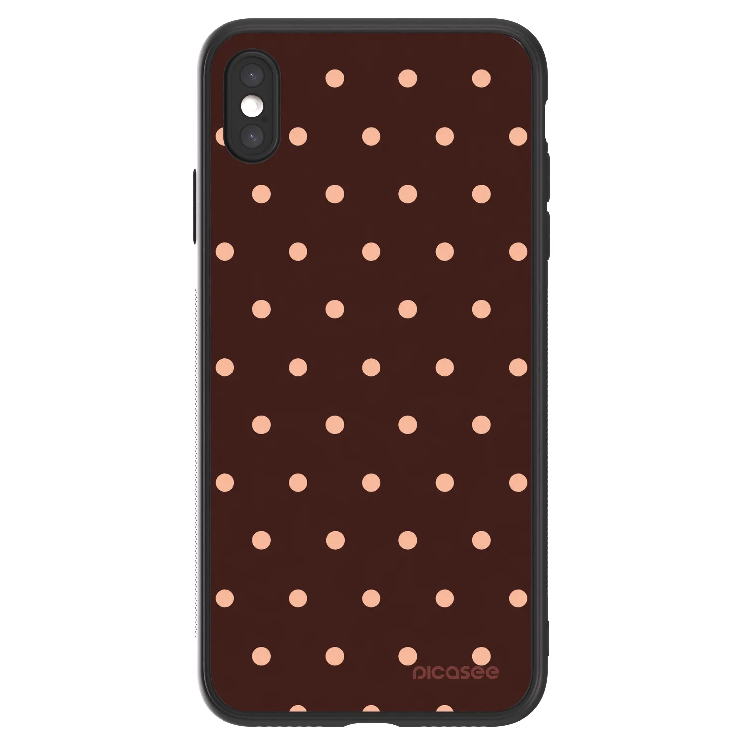 Picasee ULTIMATE CASE für Apple iPhone XS Max - Peach Dots & Chocolate