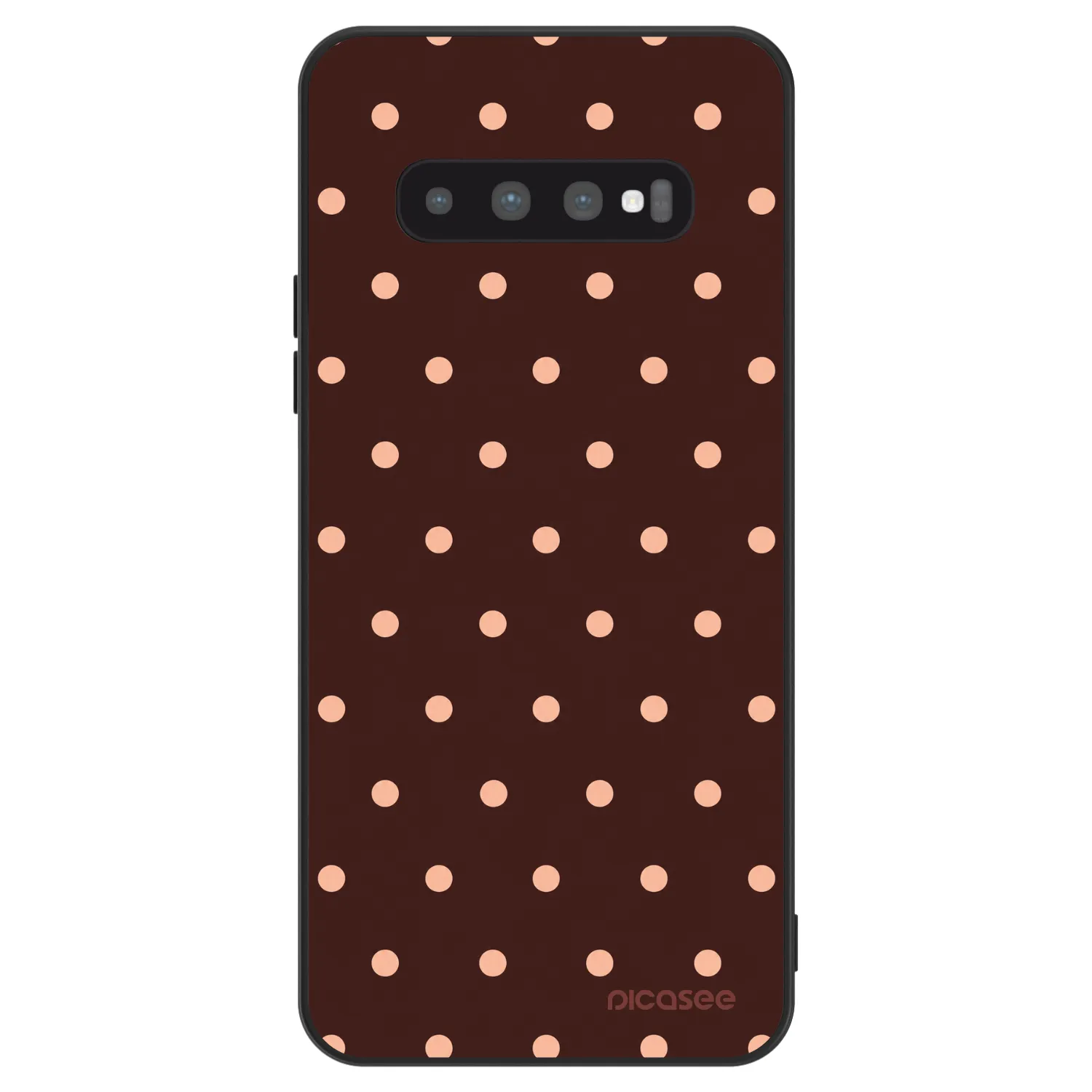Picasee ULTIMATE CASE für Samsung Galaxy S10 G973 - Peach Dots & Chocolate