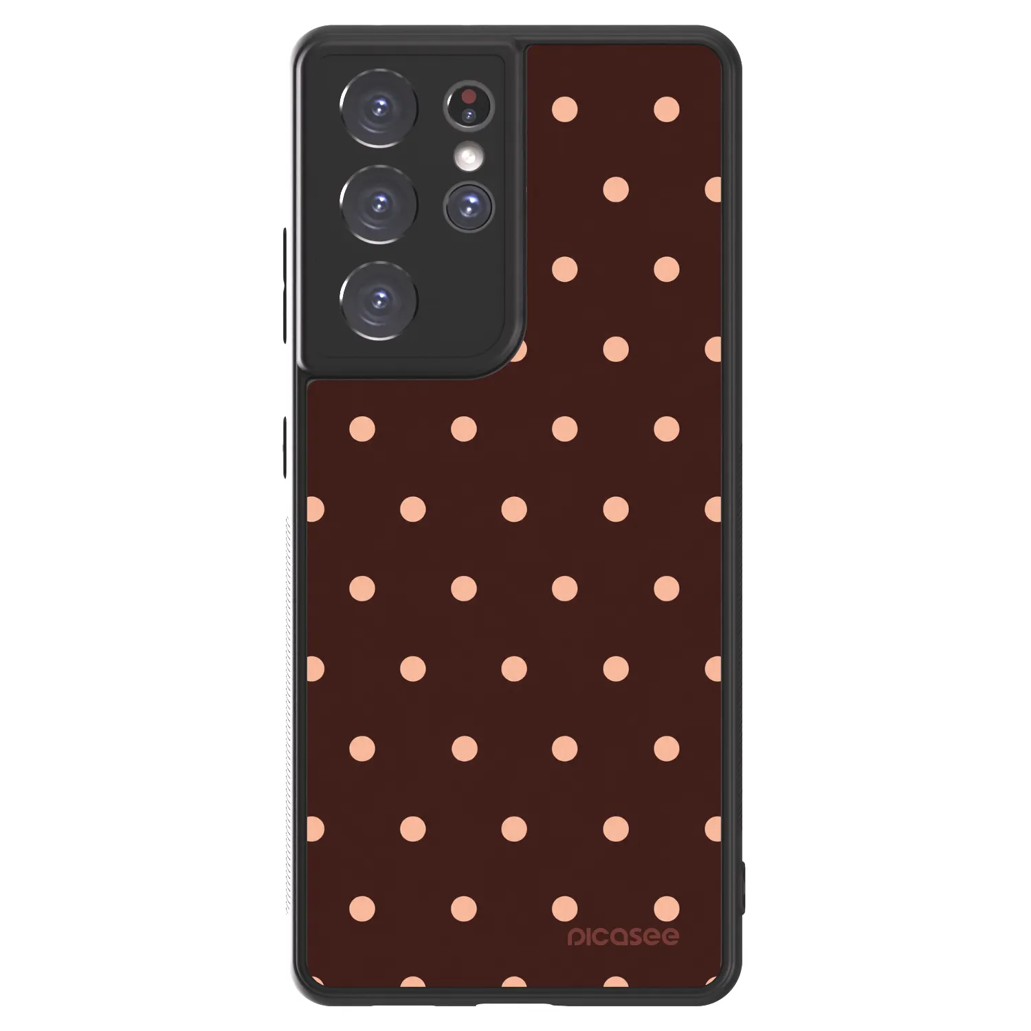 Picasee ULTIMATE CASE für Samsung Galaxy S21 Ultra 5G G998B - Peach Dots & Chocolate