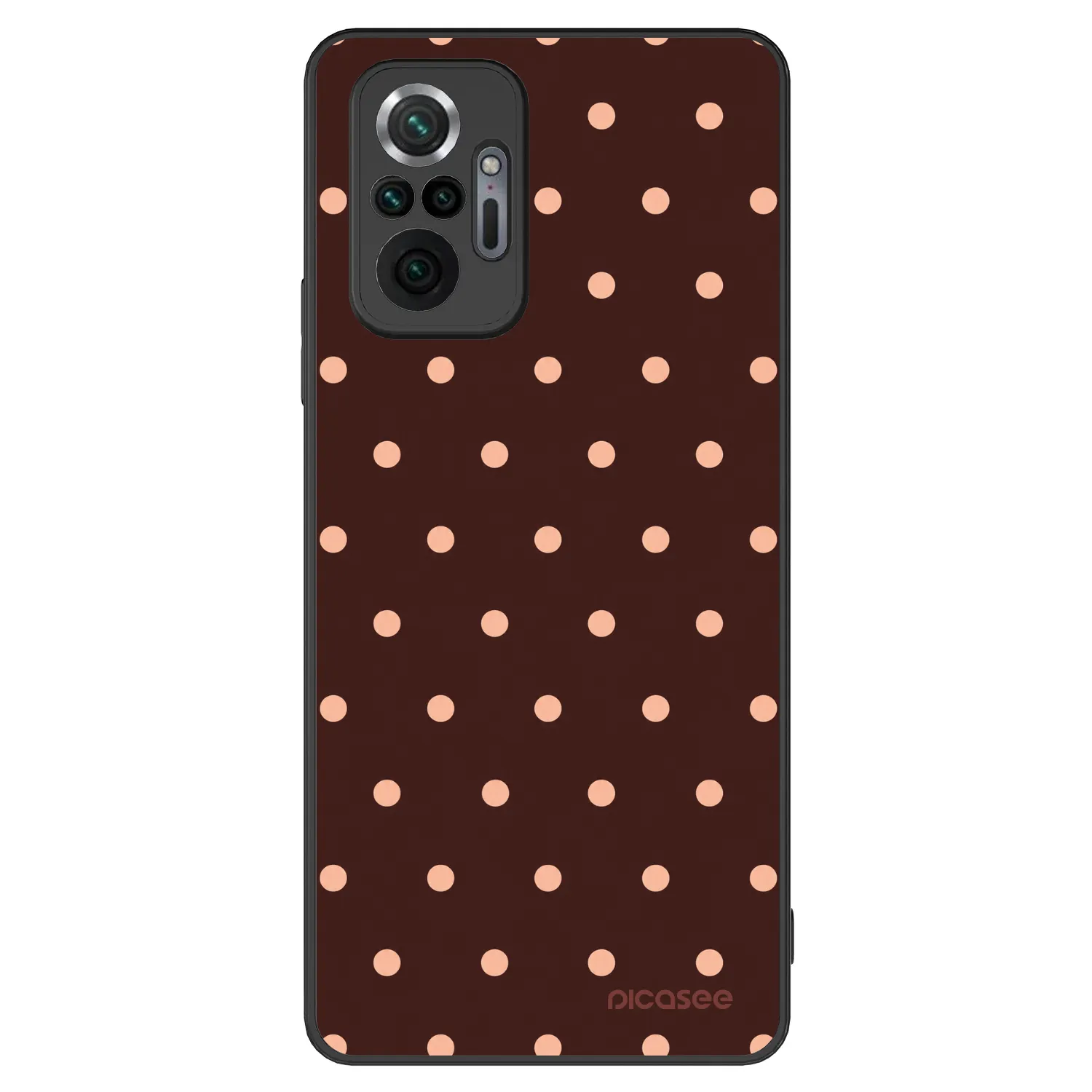 Picasee ULTIMATE CASE für Xiaomi Redmi Note 10 Pro - Peach Dots & Chocolate