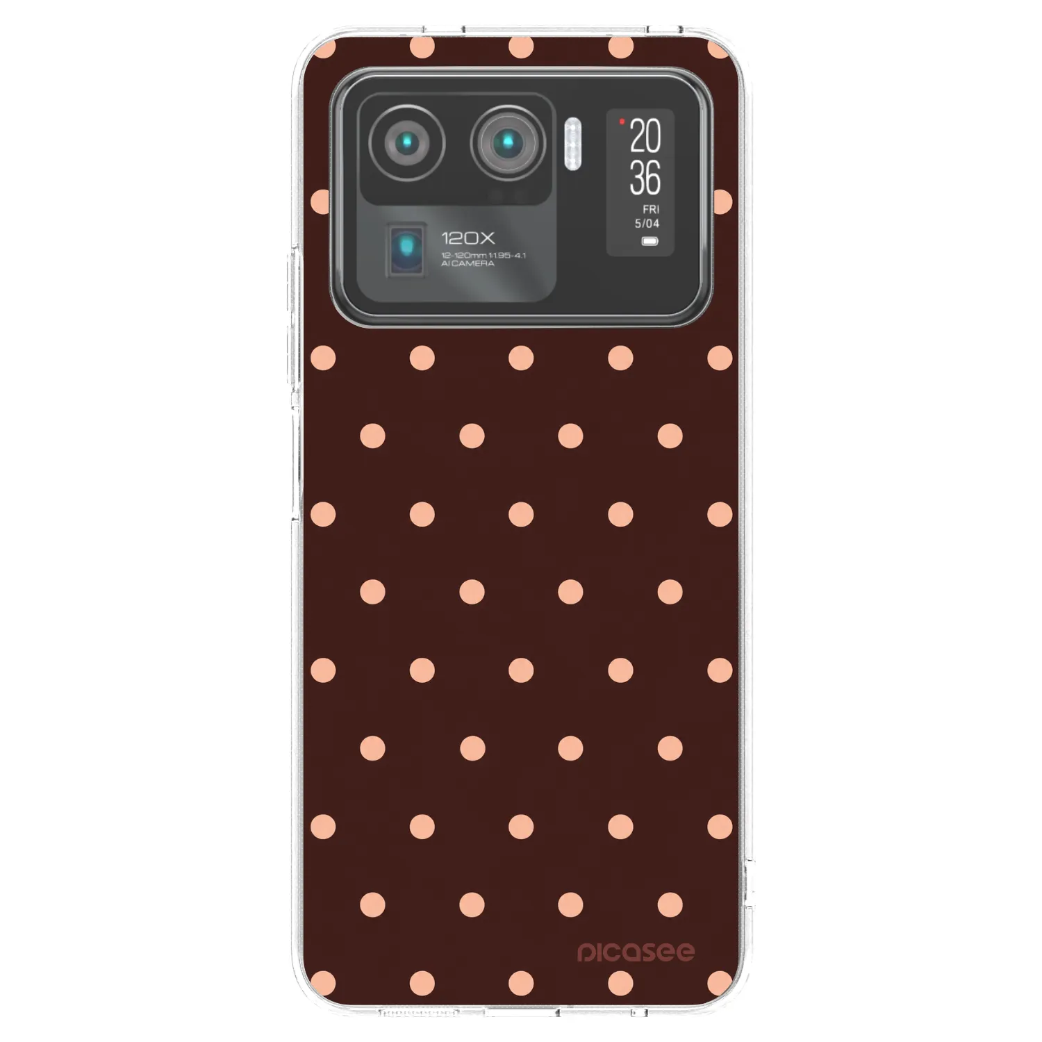 Picasee Xiaomi Mi 11 Ultra Hülle - Transparentes Silikon - Peach Dots & Chocolate