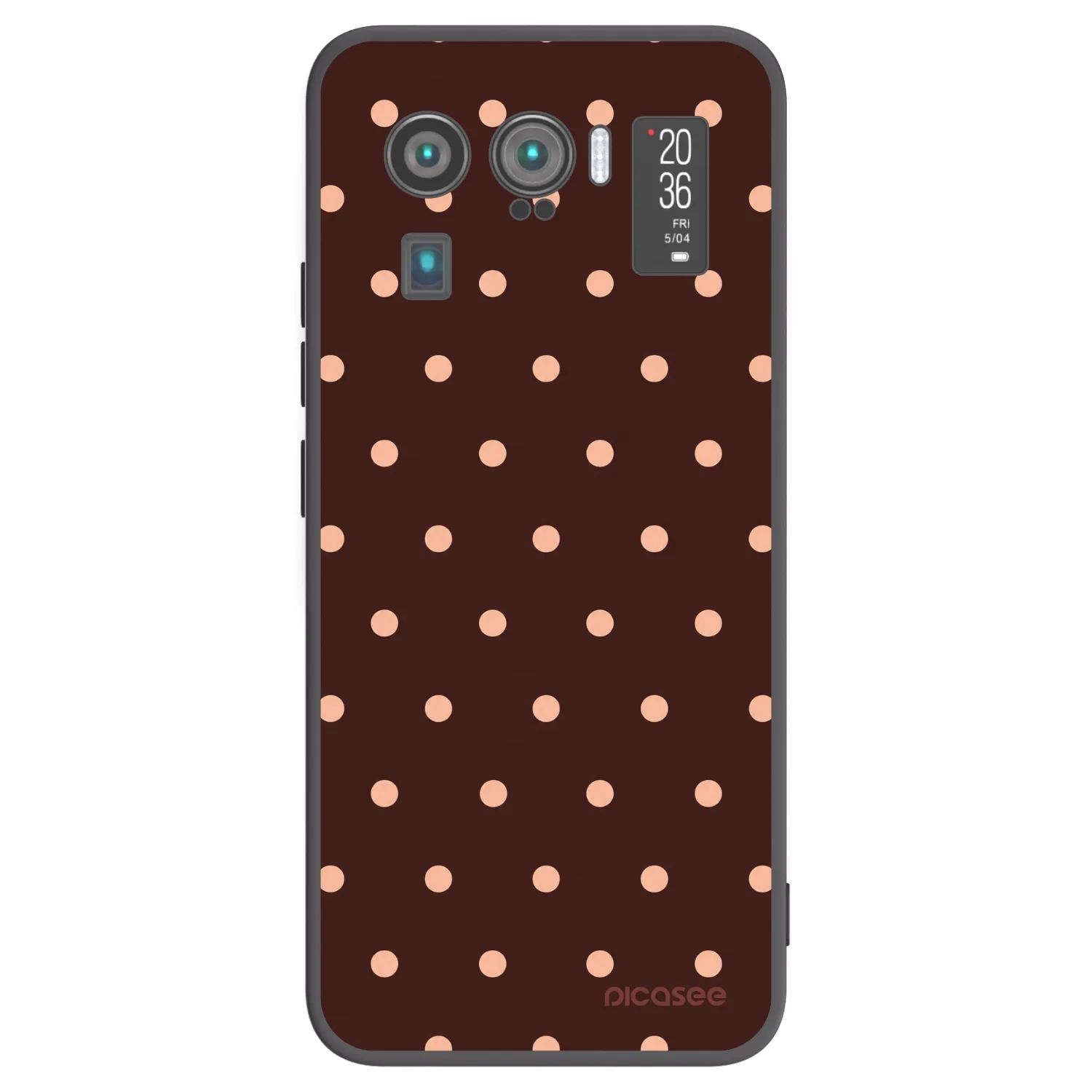 Picasee Xiaomi Mi 11 Ultra Hülle - Schwarzes Silikon - Peach Dots & Chocolate