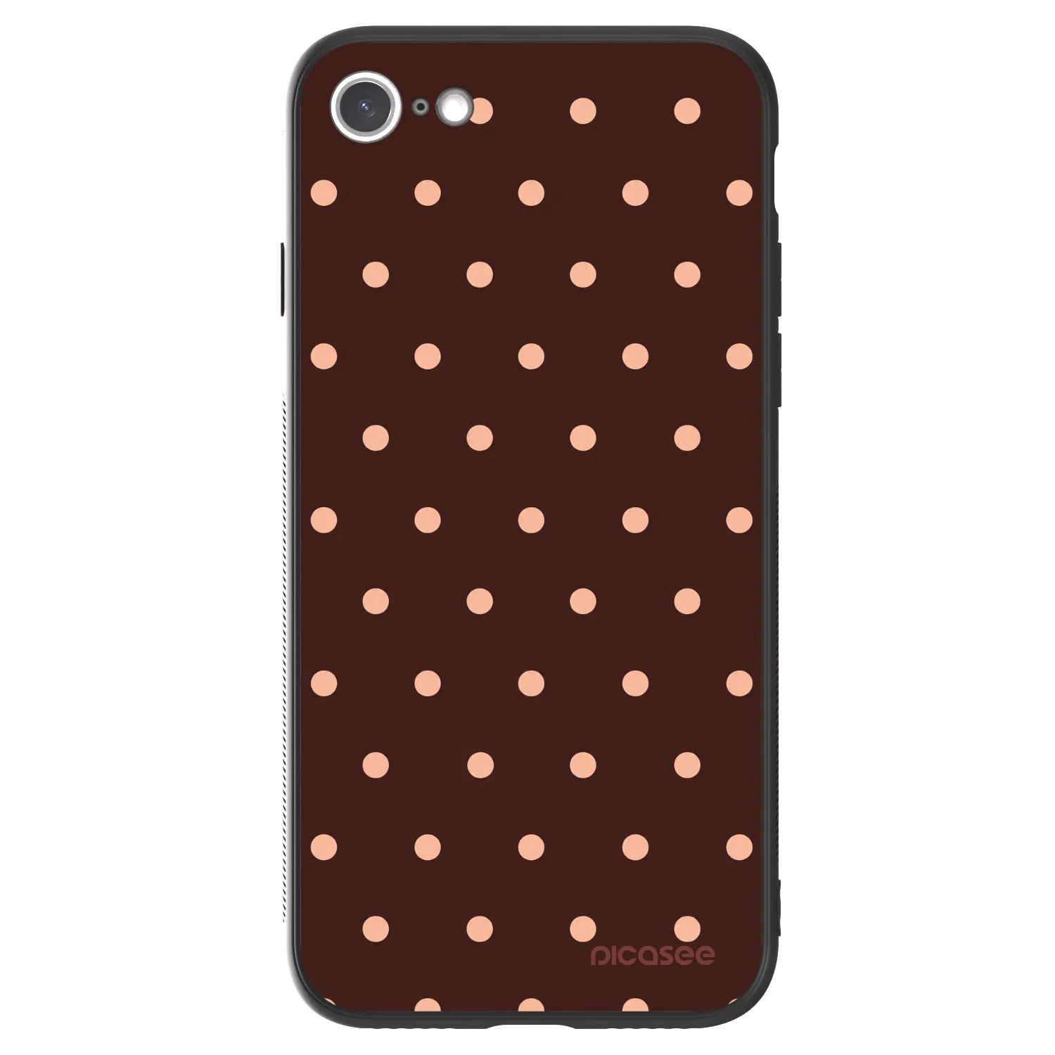 Picasee ULTIMATE CASE für Apple iPhone 8 - Peach Dots & Chocolate