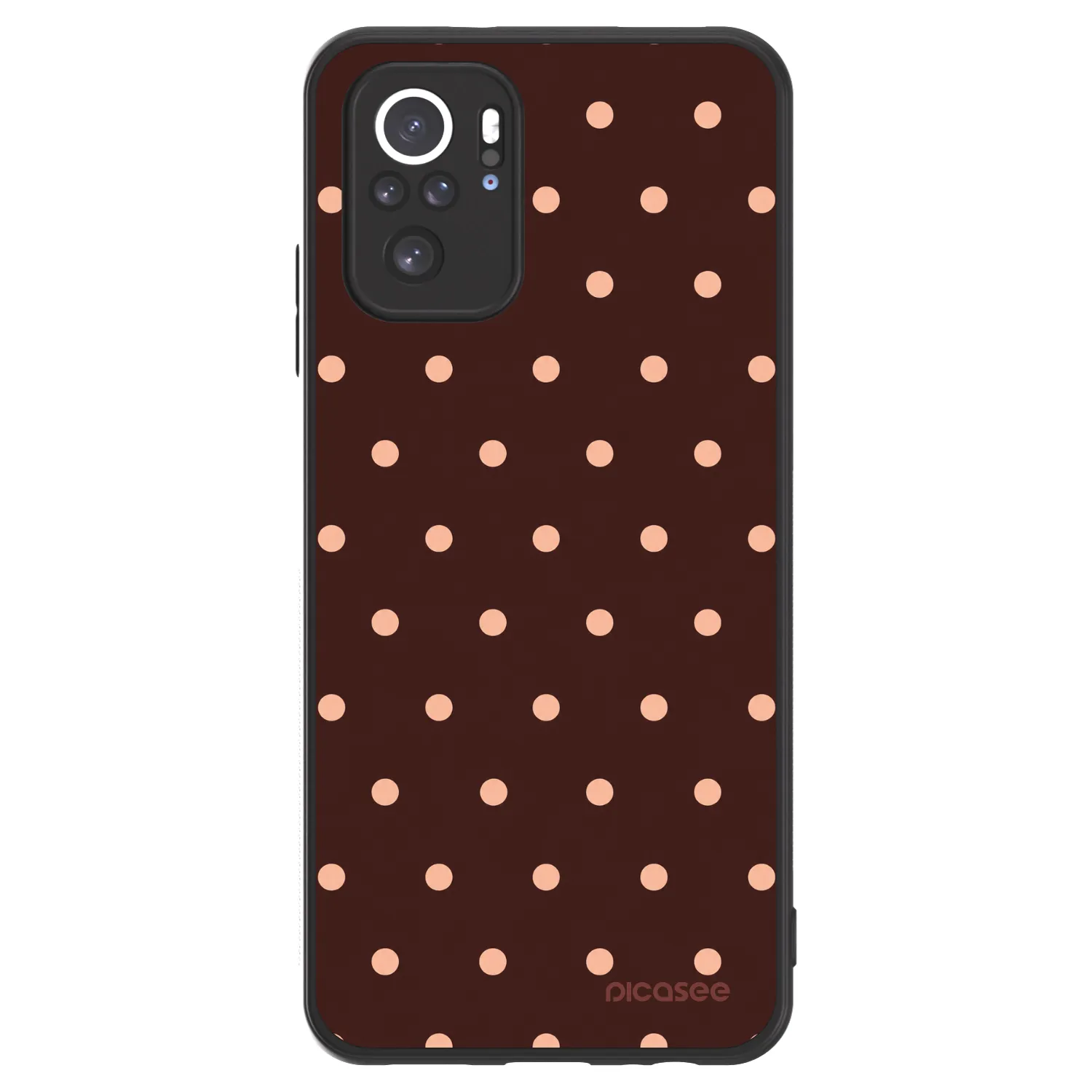 Picasee ULTIMATE CASE für Xiaomi Redmi Note 10S - Peach Dots & Chocolate