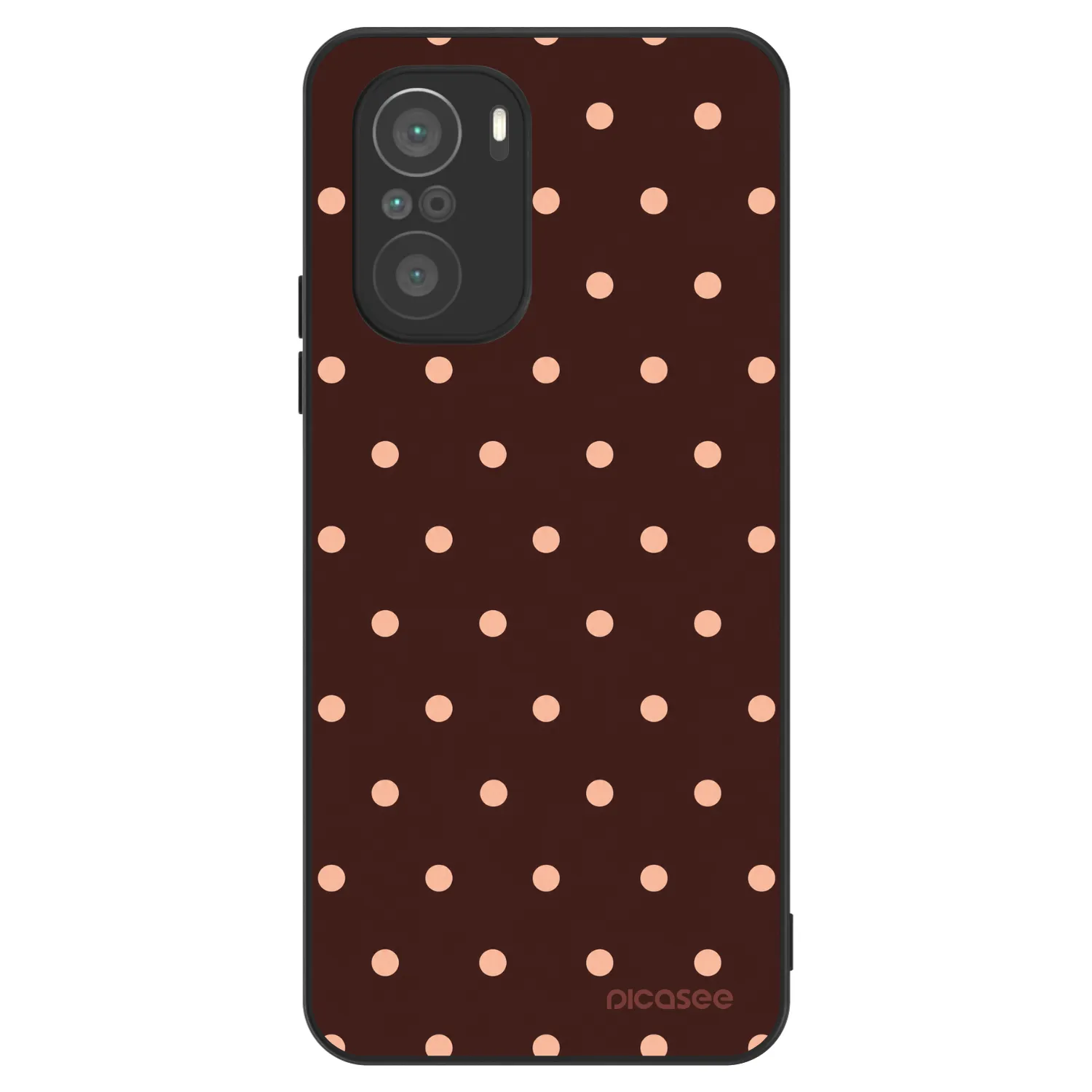 Picasee ULTIMATE CASE für Xiaomi Poco F3 - Peach Dots & Chocolate