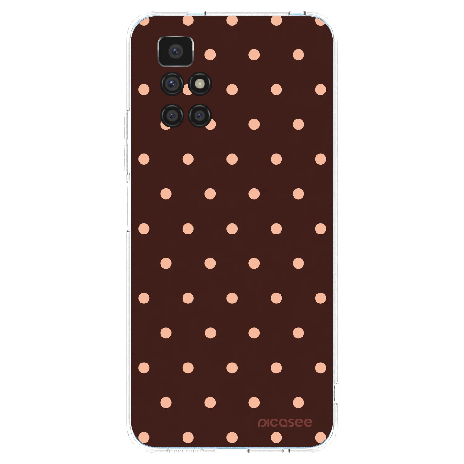 Picasee Xiaomi Redmi 10 Hülle - Transparentes Silikon - Peach Dots & Chocolate