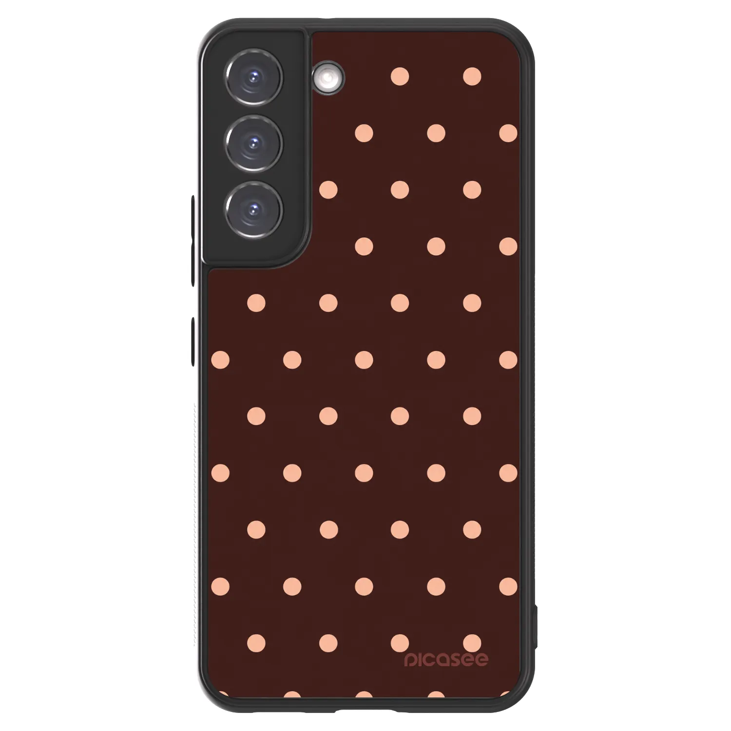 Picasee ULTIMATE CASE für Samsung Galaxy S22 5G - Peach Dots & Chocolate
