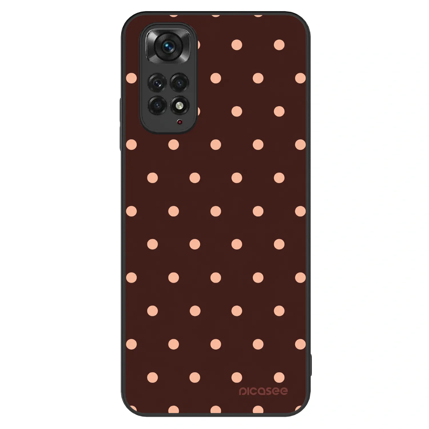 Picasee ULTIMATE CASE für Xiaomi Redmi Note 11S 4G - Peach Dots & Chocolate