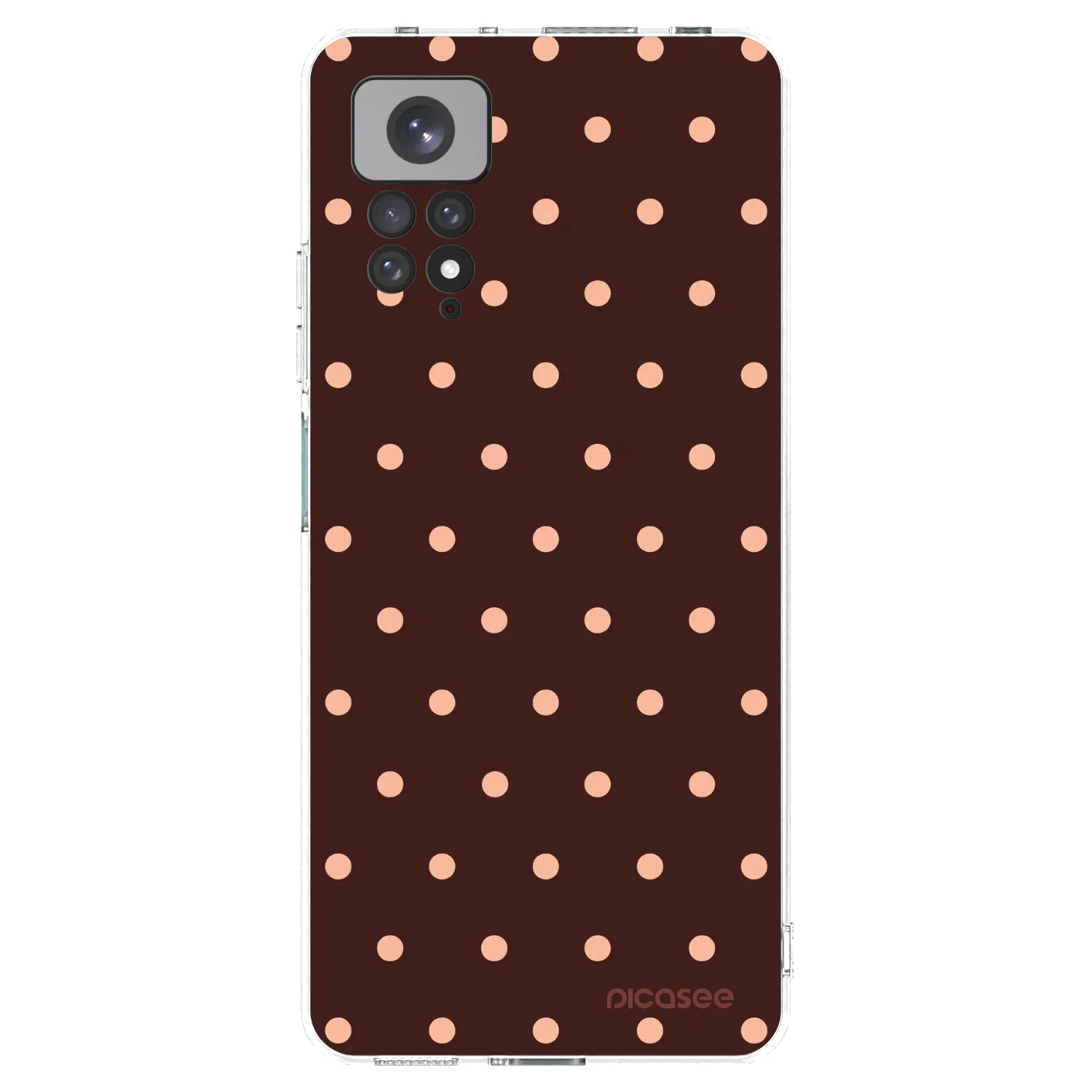 Picasee Xiaomi Redmi Note 11S 4G Hülle - Transparentes Silikon - Peach Dots & Chocolate