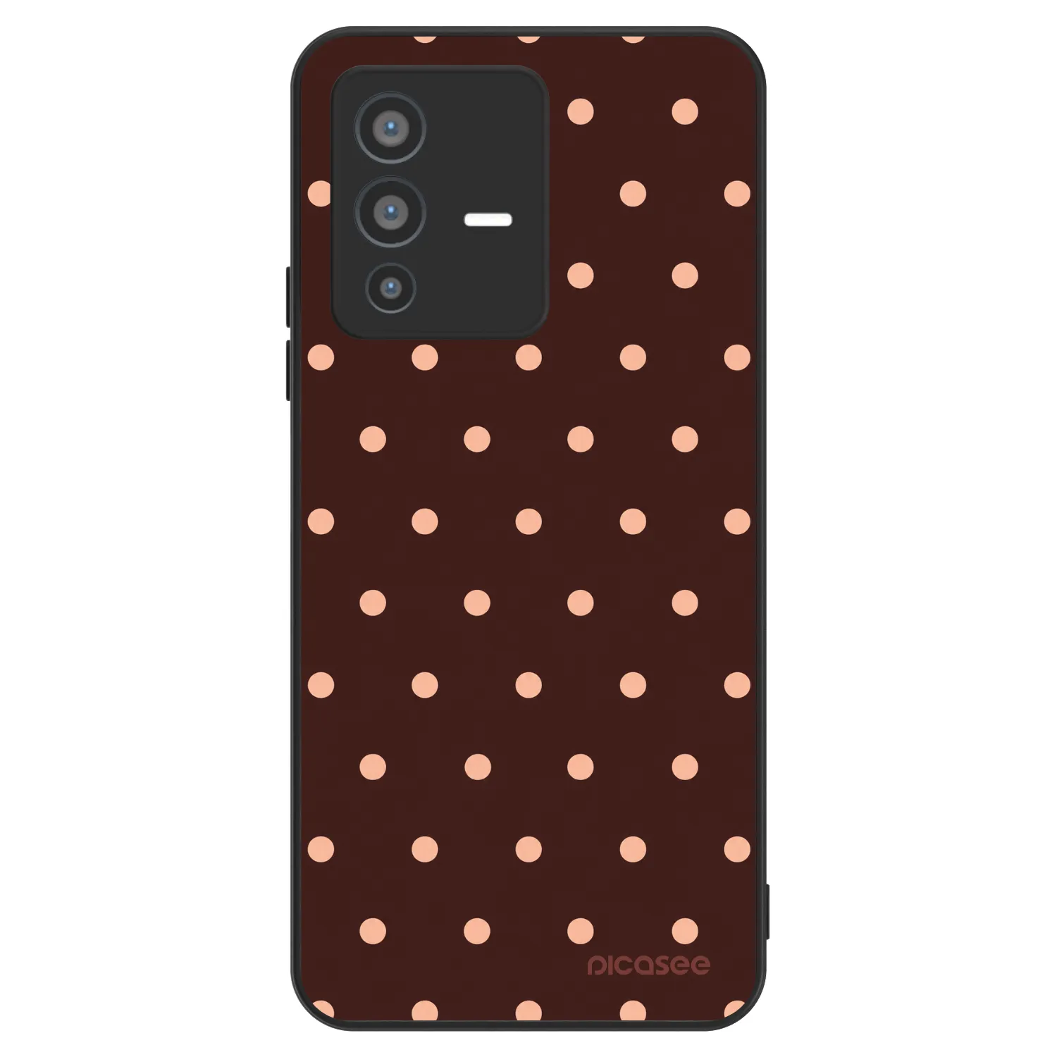 Picasee ULTIMATE CASE für Vivo V23 5G - Peach Dots & Chocolate