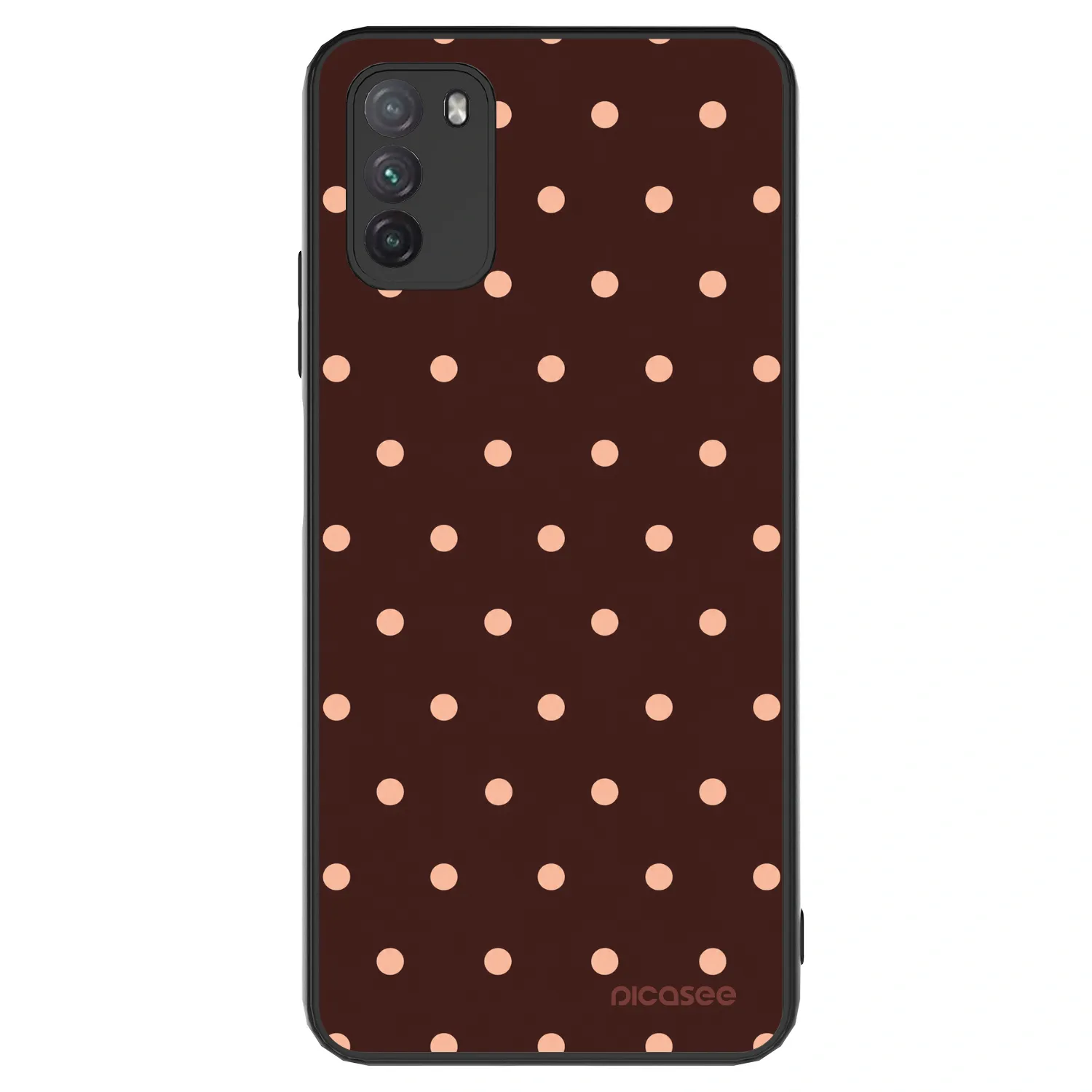 Picasee ULTIMATE CASE für Xiaomi Poco M3 - Peach Dots & Chocolate