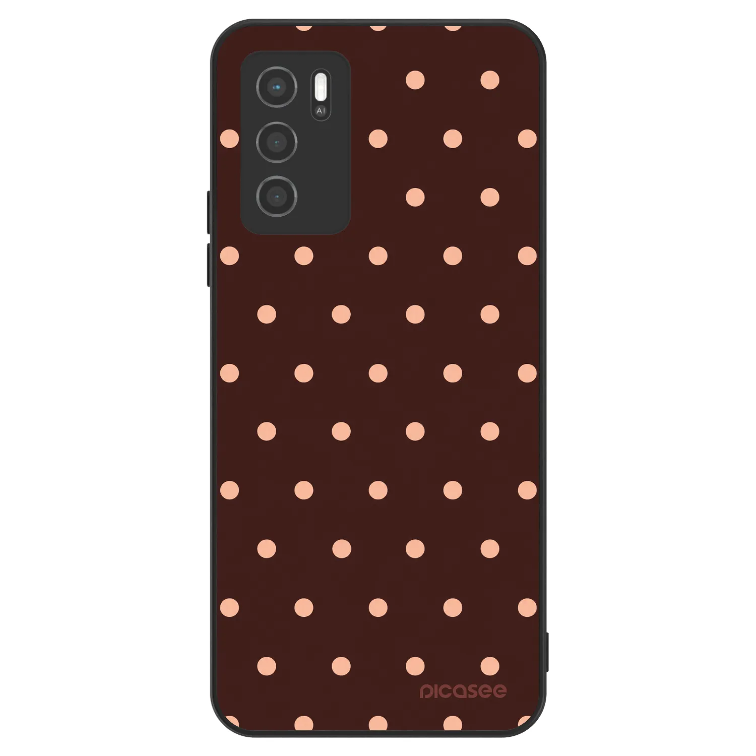 Picasee ULTIMATE CASE für OPPO A16s - Peach Dots & Chocolate