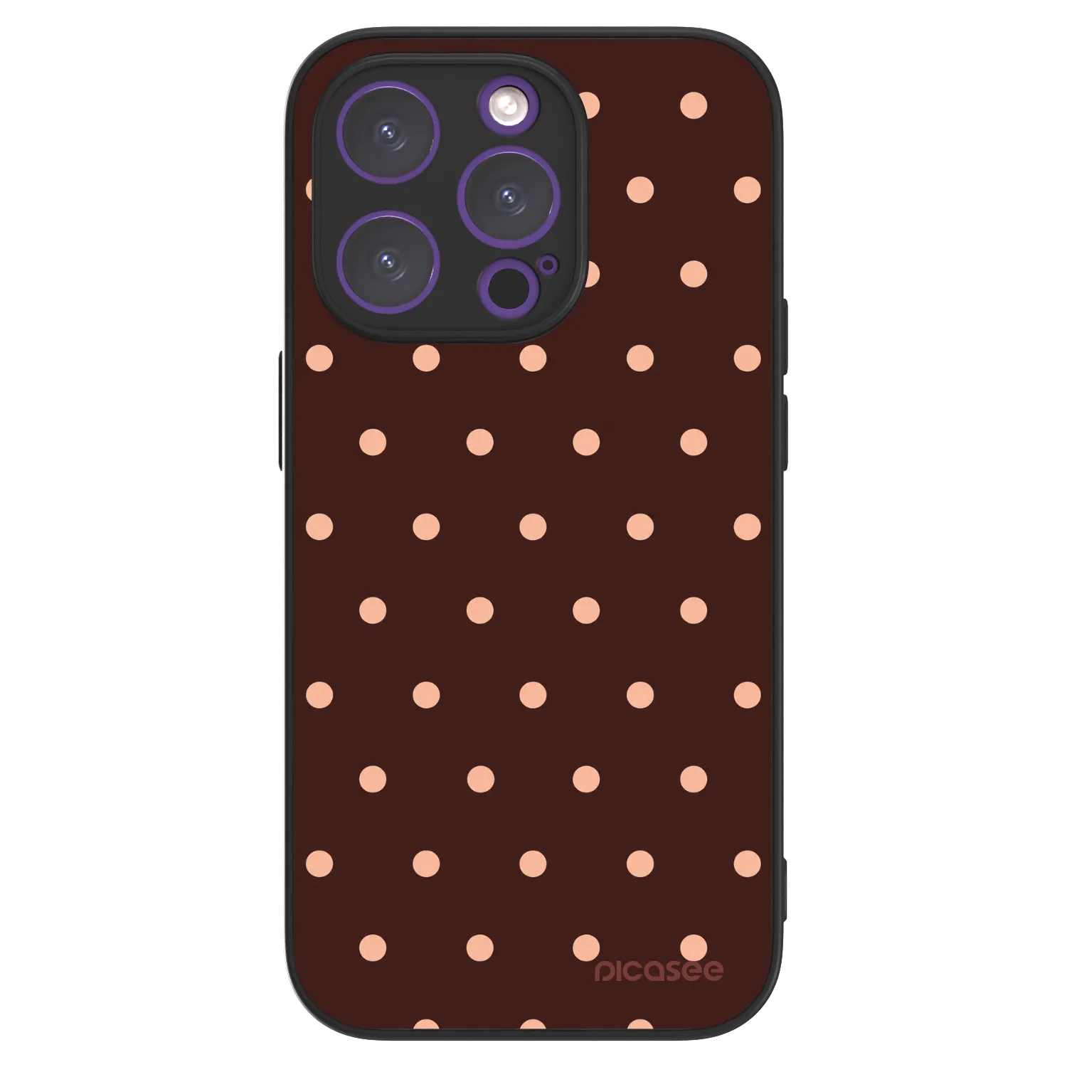 Picasee ULTIMATE CASE für Apple iPhone 14 Pro - Peach Dots & Chocolate