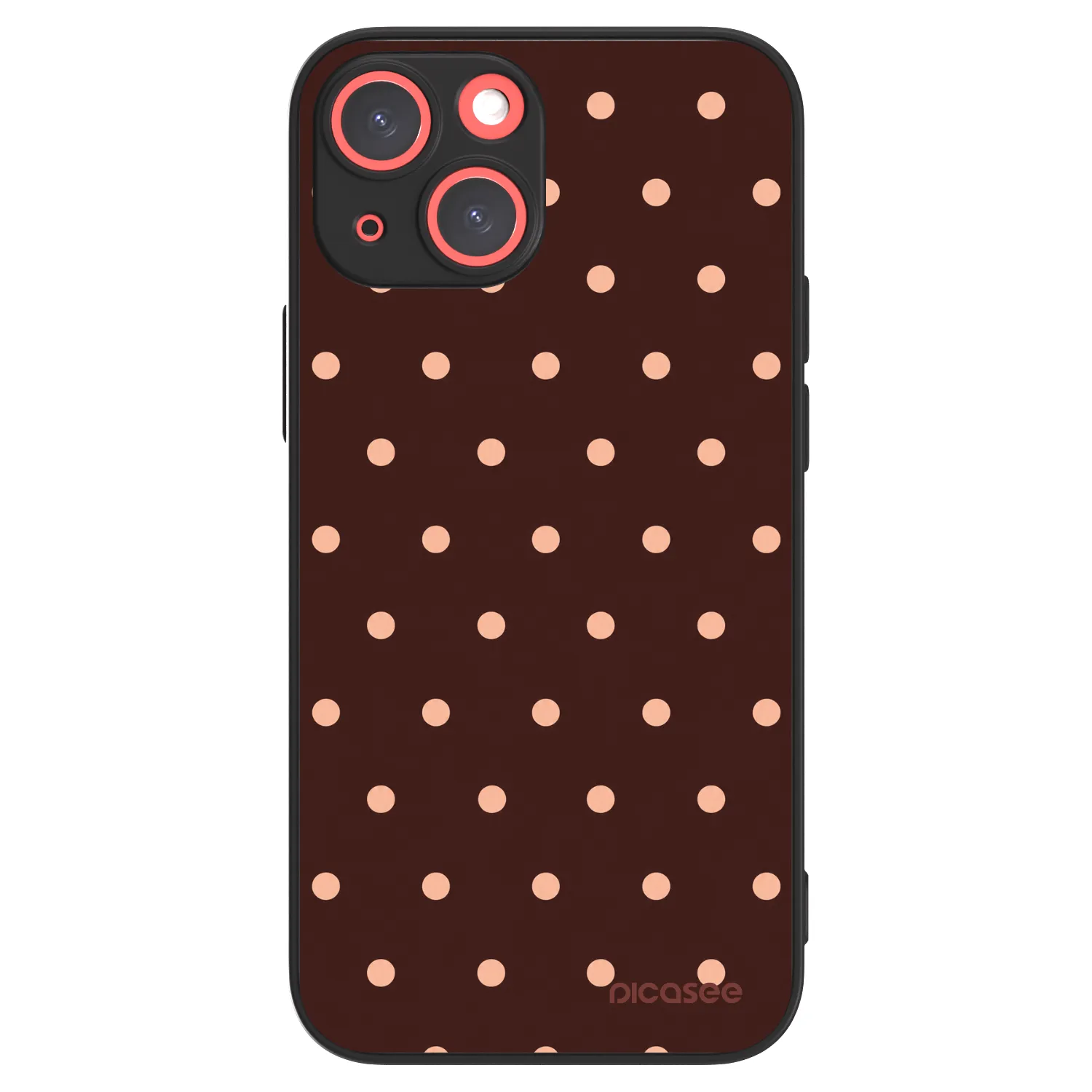Picasee ULTIMATE CASE MagSafe für Apple iPhone 13 mini - Peach Dots & Chocolate