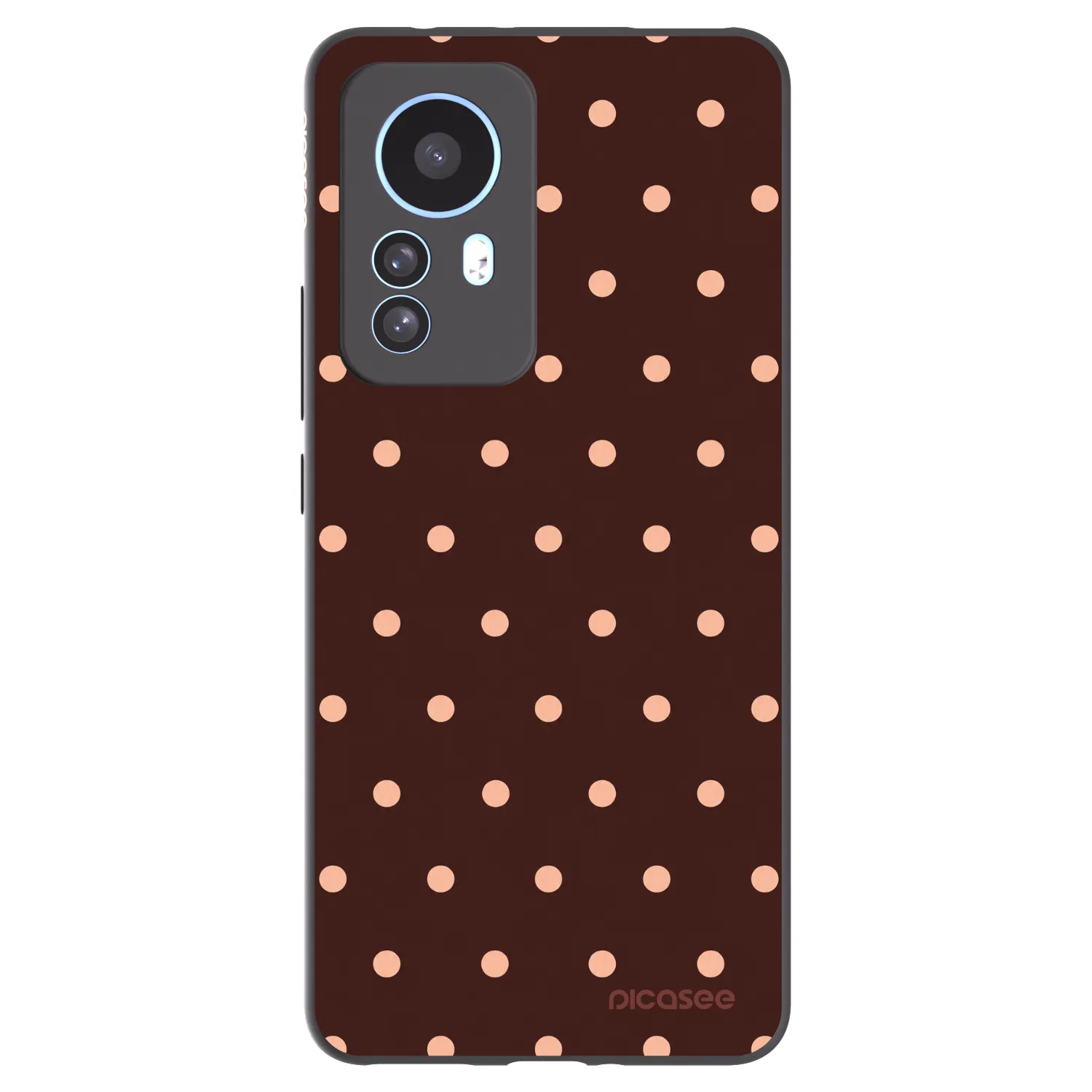 Picasee Xiaomi 12T Hülle - Schwarzes Silikon - Peach Dots & Chocolate