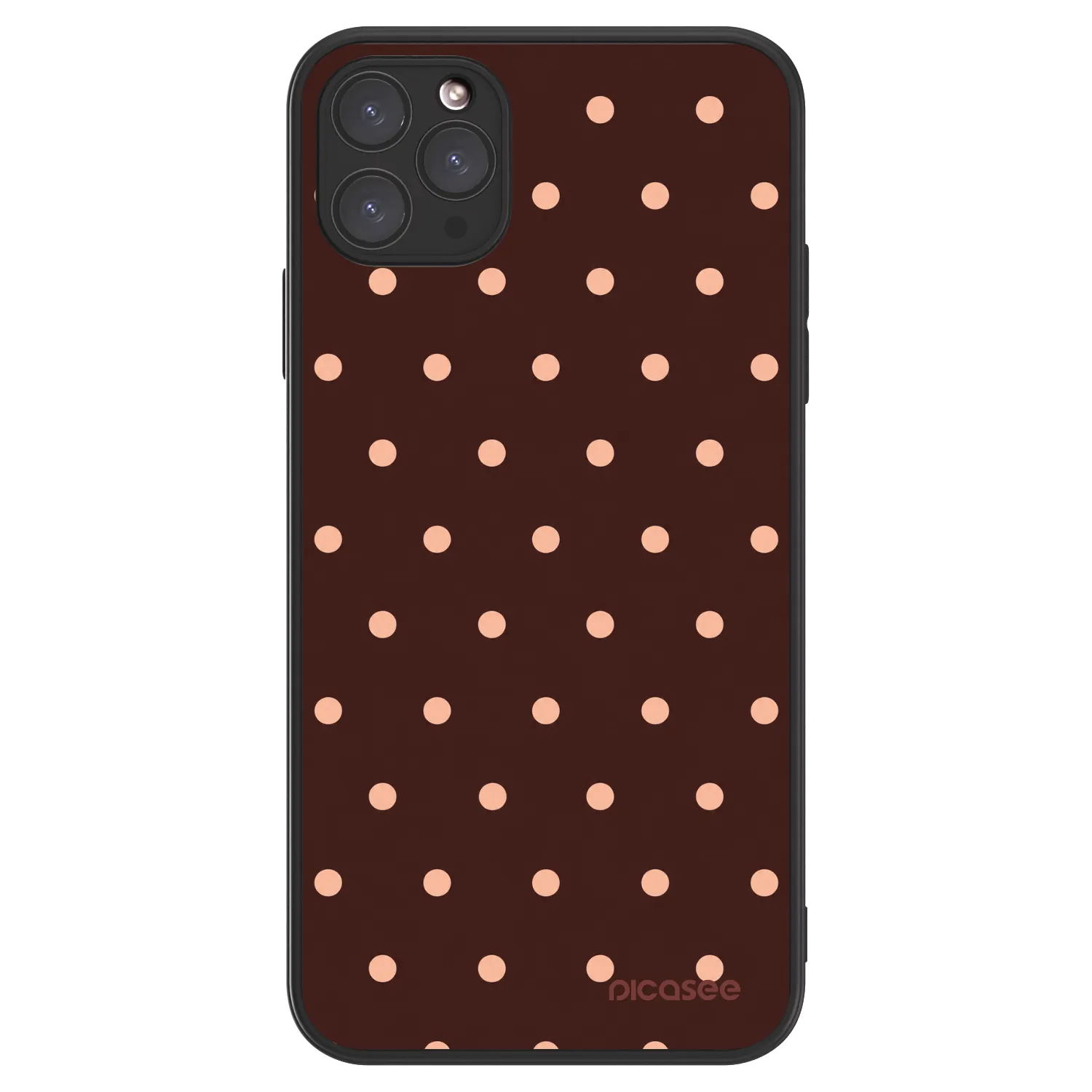 Picasee ULTIMATE CASE MagSafe für Apple iPhone 11 Pro Max - Peach Dots & Chocolate
