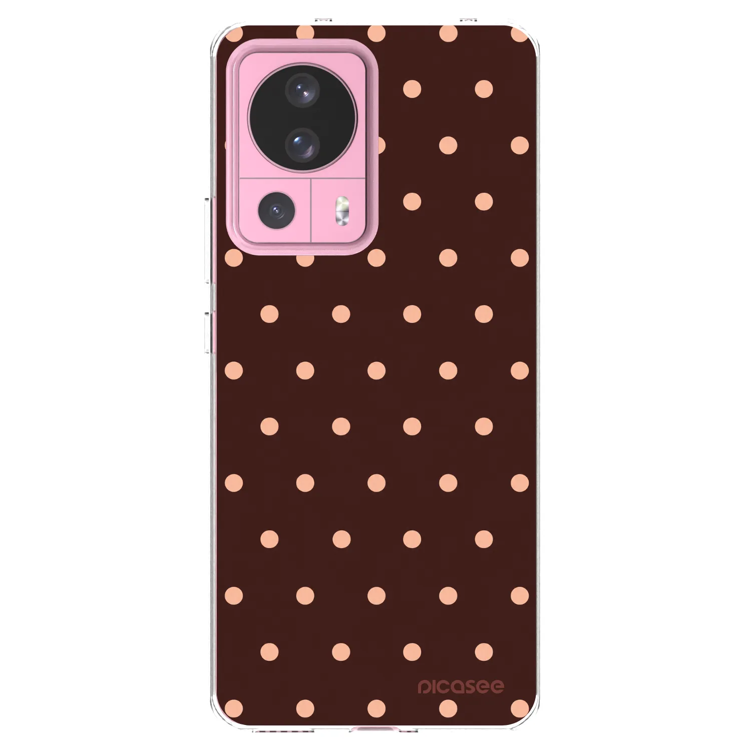 Picasee Xiaomi 13 Lite Hülle - Transparentes Silikon - Peach Dots & Chocolate
