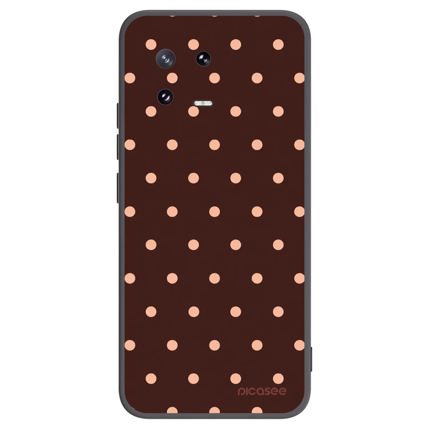 Picasee Xiaomi 13 Pro Hülle - Schwarzes Silikon - Peach Dots & Chocolate