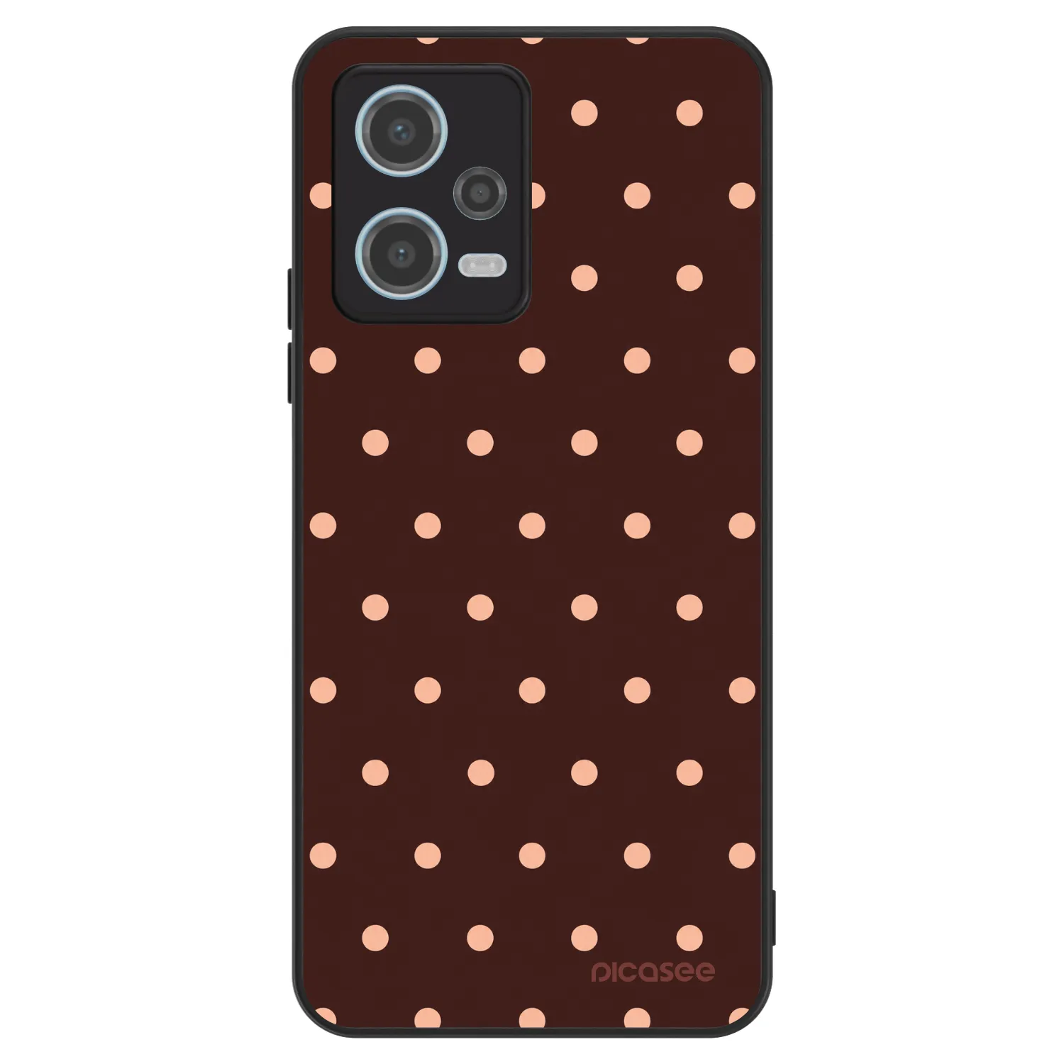 Picasee ULTIMATE CASE für Xiaomi Redmi Note 12 5G - Peach Dots & Chocolate