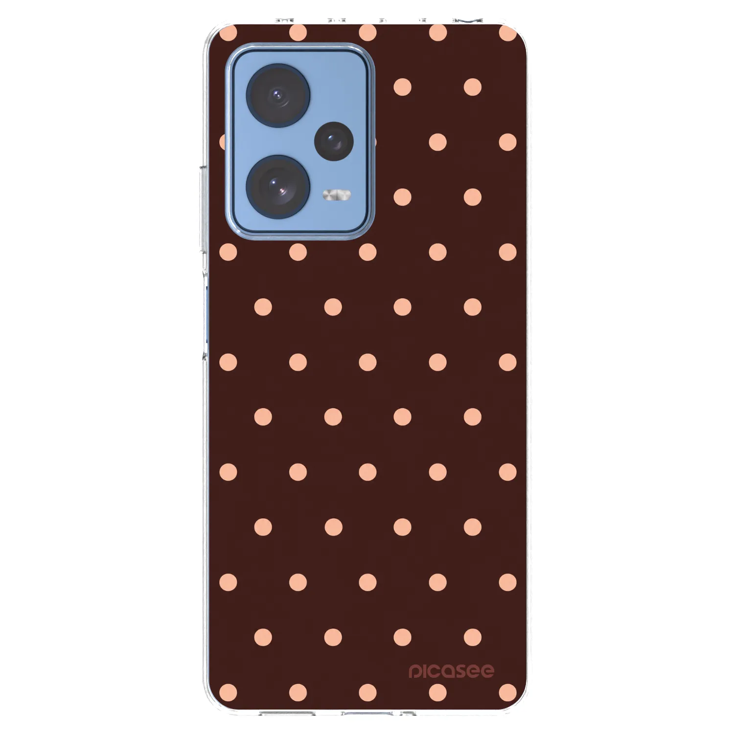 Picasee Xiaomi Redmi Note 12 Pro 5G Hülle - Transparentes Silikon - Peach Dots & Chocolate