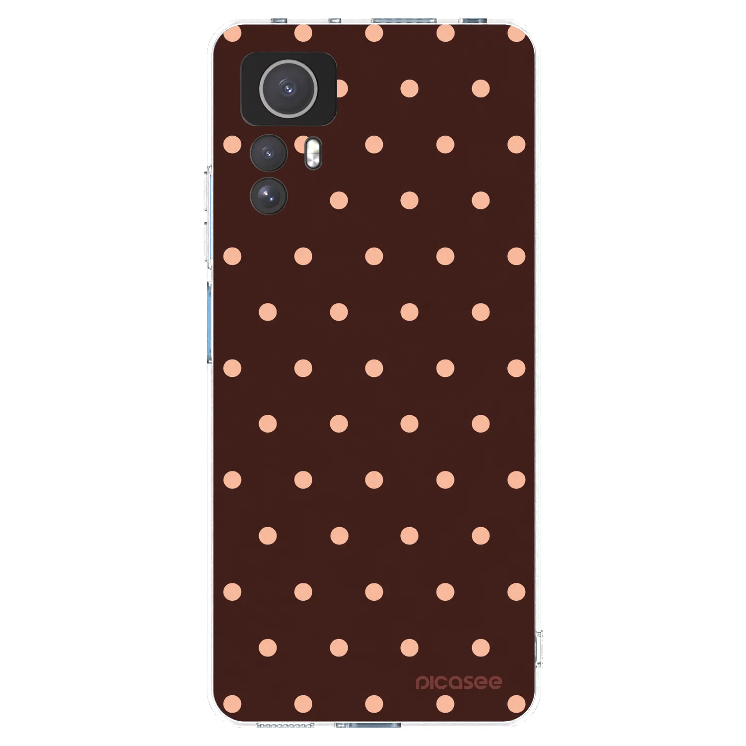 Picasee Xiaomi Redmi Note 12S Hülle - Transparentes Silikon - Peach Dots & Chocolate