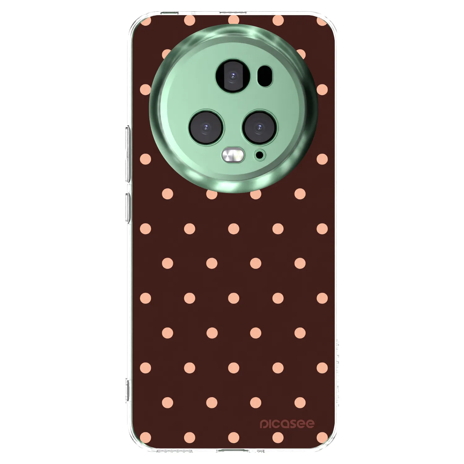 Picasee Honor Magic5 Pro Hülle - Transparentes Silikon - Peach Dots & Chocolate