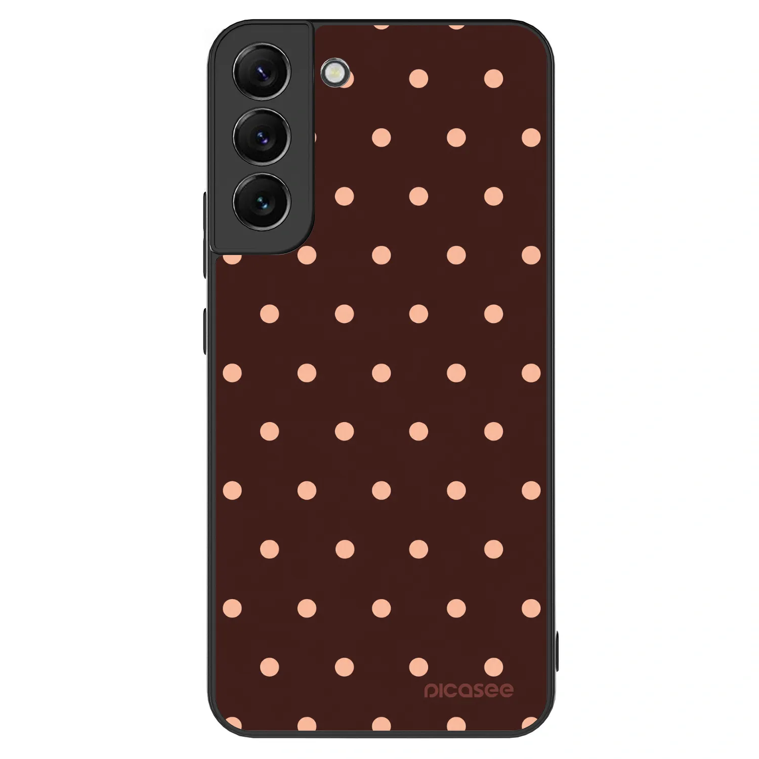Picasee ULTIMATE CASE PowerShare für Samsung Galaxy S22+ 5G - Peach Dots & Chocolate